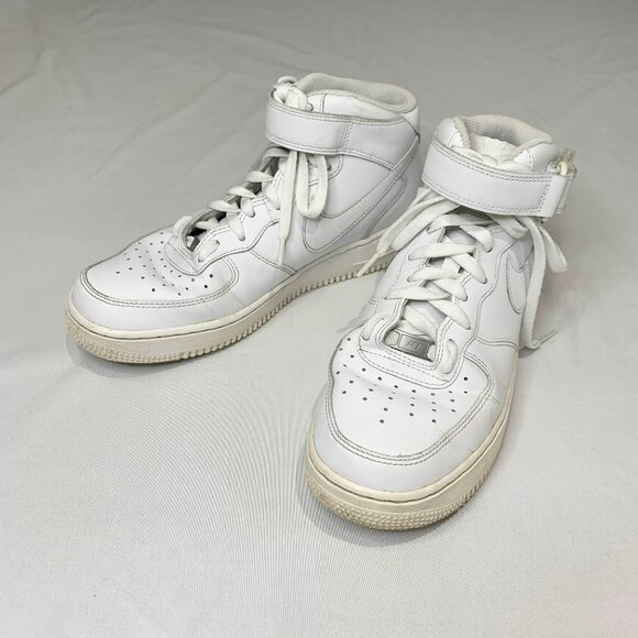Nike Air Force 1 High ’07 White Leather Men’s Size 8 Basketball Sneakers Shoes - Picture 2 of 10